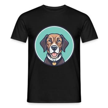 Broholmer Hund Rasse Cartoon Kawaii Clipart Tier - Männer T-Shirt - Schwarz - Vorne - AI Model Male 178 light (178cm)