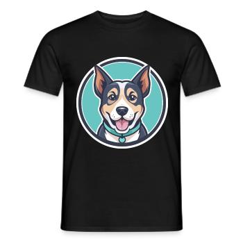 Can De Palleiro Chien Race Dessin animé Kawaii Clipart - T-shirt homme - noir - Devant - AI Model Male 178 light (178cm)