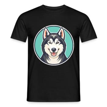 Chien chien chien Labrador Labrador Race Dessin animé Kawaii - T-shirt homme - noir - Devant - AI Model Male 178 light (178cm)
