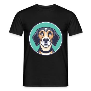Canarien Warren Chien Chien Race Dessin Animé Kawaii Pet - T-shirt homme - noir - Devant - AI Model Male 178 light (178cm)