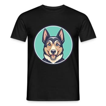 Cao De Gado Transmontano Hunderasse Karikatur Kawaii - Männer T-Shirt - Schwarz - Vorne - AI Model Male 178 light (178cm)