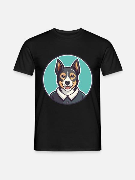 Cesky Strakaty Pes Dog Breed Cartoon Kawaii - Men's T-Shirt - black