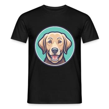 Chesapeake Bay Retriever Dog Breed Cartoon Kawaii - Men's T-Shirt - black - Front - AI Model Male 178 light (178cm)