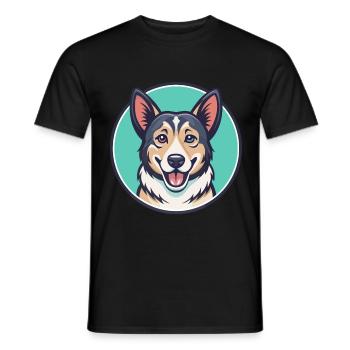 Chippiparai Dog Breed Funny Cartoon Kawaii Clipart - Men's T-Shirt - black - Front - AI Model Male 178 light (178cm)