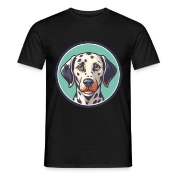 Dalmatiner Hund Rasse Cartoon Kawaii Clipart Tier - Männer T-Shirt - Schwarz - Vorne - AI Model Male 178 light (178cm)