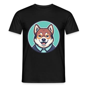 Donggyeongi Dog Breed Funny Cartoon Kawaii Clipart - Men's T-Shirt - black - Front - AI Model Male 178 light (178cm)