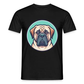 Englische Dogge Hund Rasse Karikatur Kawaii Clipart - Männer T-Shirt - Schwarz - Vorne - AI Model Male 178 light (178cm)