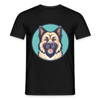 Estrela Mountain Dog Race Dessin animé Kawaii Clipart - T-shirt homme - noir - Devant - AI Model Male 178 light (178cm)