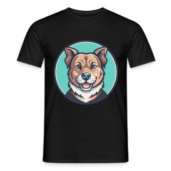 Florida Brown Dog Breed Cartoon Kawaii Clipart Animal de compagnie - T-shirt homme - noir - Devant - AI Model Male 178 light (178cm)
