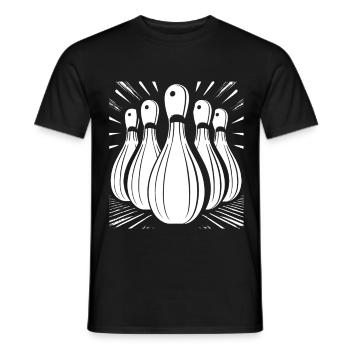 Graphiques de bowling - T-shirt homme - noir - Devant - AI Model Male 178 light (178cm)