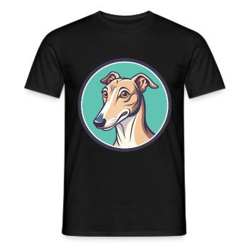 Galgo Español Hunderasse Cartoon Kawaii Clipart Haustier - Männer T-Shirt - Schwarz - Vorne - AI Model Male 178 light (178cm)