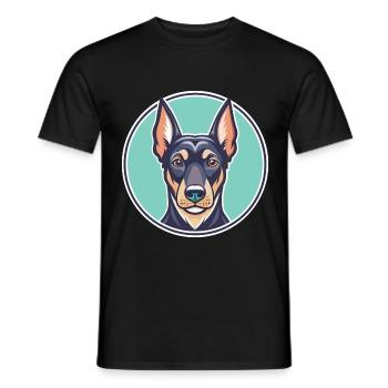 Deutscher Jagdterrier Hunderasse Karikatur Kawaii - Männer T-Shirt - Schwarz - Vorne - AI Model Male 178 light (178cm)