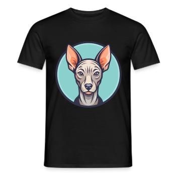 Inka haarlose Hunderasse Cartoon Kawaii Clipart Haustier - Männer T-Shirt - Schwarz - Vorne - AI Model Male 178 light (178cm)
