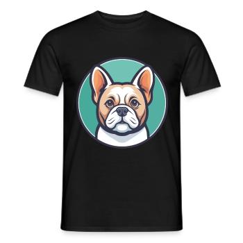 Grand Anglo Francais Blanc Et Orange Dog Breed Pet - Men's T-Shirt - black - Front - AI Model Male 178 light (178cm)