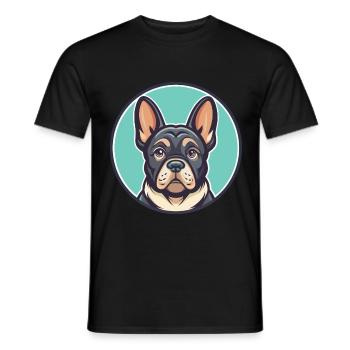 Grand Bleu De Gascogne Dog Breed Cartoon Kawaii - Men's T-Shirt - black - Front - AI Model Male 178 light (178cm)