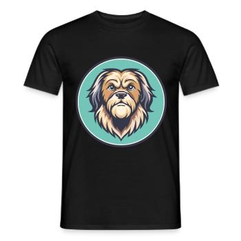 Griffon Nivernais Chien Race Dessin animé Kawaii Clipart - T-shirt homme - noir - Devant - AI Model Male 178 light (178cm)