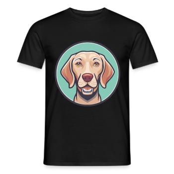 hongrois Vizsla chien race dessin animé Kawaii Clipart - T-shirt homme - noir - Devant - AI Model Male 178 light (178cm)