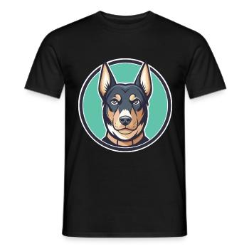 Jamthund Dog Breed Colorful Cartoon Kawaii Clipart - Men's T-Shirt - black - Front - AI Model Male 178 light (178cm)