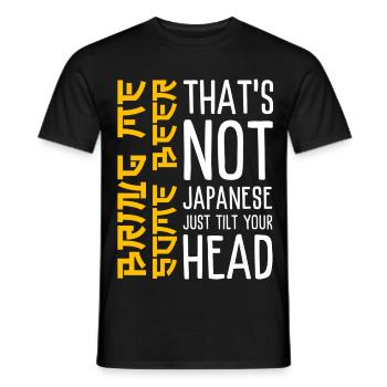 Witziges Japanisch Spruch - Geh mal Bier holen - Männer T-Shirt - Schwarz - Vorne - AI Model Male 178 light (178cm)