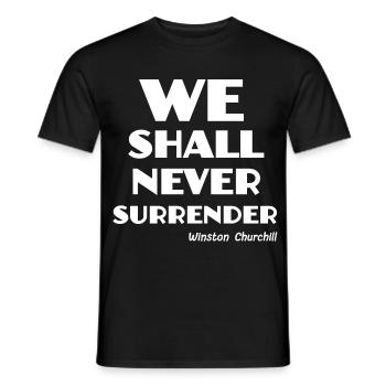 Nous ne nous rendrons jamais ! - T-shirt homme - noir - Devant - AI Model Male 178 light (178cm)