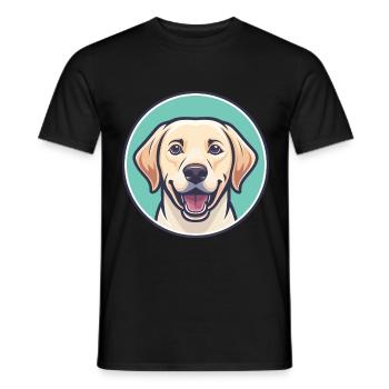 Labrador Hunderasse Bunte Karikatur Kawaii Clipart - Männer T-Shirt - Schwarz - Vorne - AI Model Male 178 light (178cm)