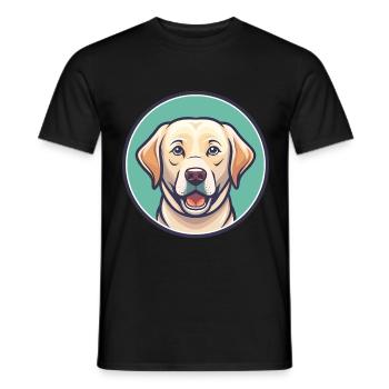 Labrador Retriever Hunderasse Karikatur Kawaii - Männer T-Shirt - Schwarz - Vorne - AI Model Male 178 light (178cm)
