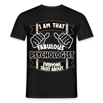 psychologue drôle de dicton cadeau - T-shirt homme - noir - Devant - AI Model Male 178 light (178cm)