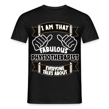 Kinésithérapeute Drôle Dicton Cadeau - T-shirt homme - noir - Devant - AI Model Male 178 light (178cm)
