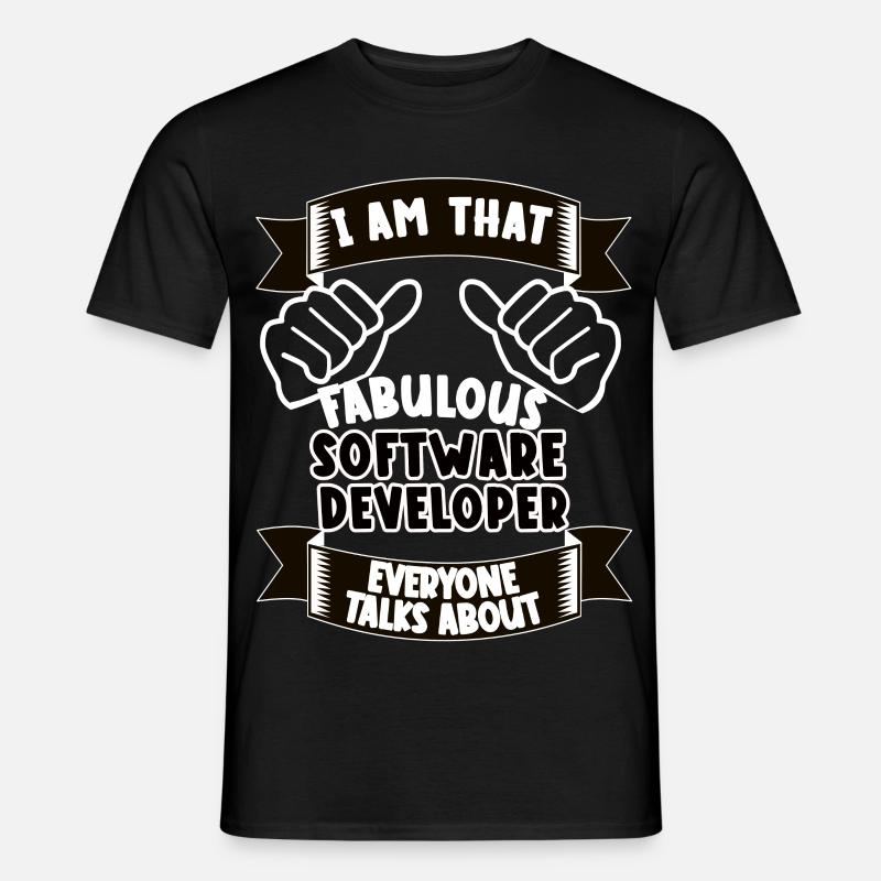 Softwareentwickler Lustiger Spruch Geschenk - Männer T-Shirt - Schwarz