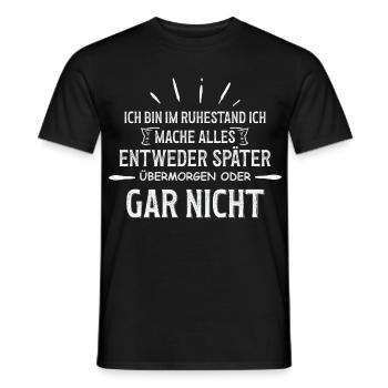Lustiges Ruhestand - Männer T-Shirt - Schwarz - Vorne - AI Model Male 178 light (178cm)