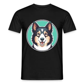Norrbottenspets Hunderasse Cartoon Kawaii Clipart - Männer T-Shirt - Schwarz - Vorne - AI Model Male 178 light (178cm)