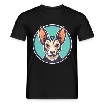 Péruvien Inca Orchidée Chien Race Dessin Animé Kawaii Pet - T-shirt homme - noir - Devant - AI Model Male 178 light (178cm)