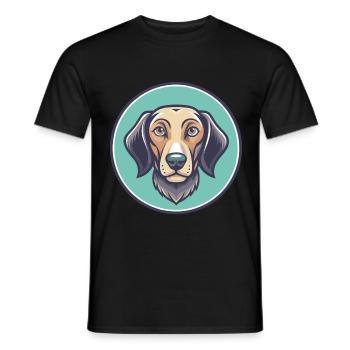 Polnische Jagdhunderasse Cartoon Kawaii Clipart - Männer T-Shirt - Schwarz - Vorne - AI Model Male 178 light (178cm)