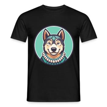 Polynesian Dog Breed Cartoon Kawaii Clipart Animal - Men's T-Shirt - black - Front - AI Model Male 178 light (178cm)