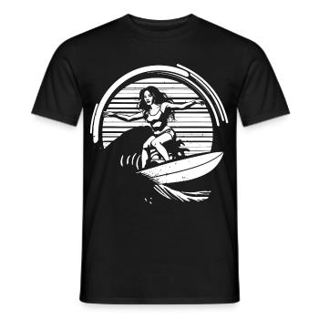 Surfeur - T-shirt homme - noir - Devant - AI Model Male 178 light (178cm)