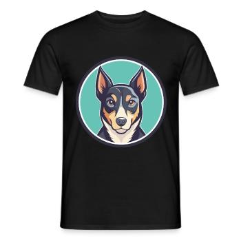 Rastreador Brasileiro Chien Race Dessin animé Kawaii Pet - T-shirt homme - noir - Devant - AI Model Male 178 light (178cm)