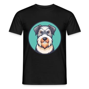 Sealyham Terrier Dog Breed Cartoon Kawaii Clipart - Men's T-Shirt - black - Front - AI Model Male 178 light (178cm)