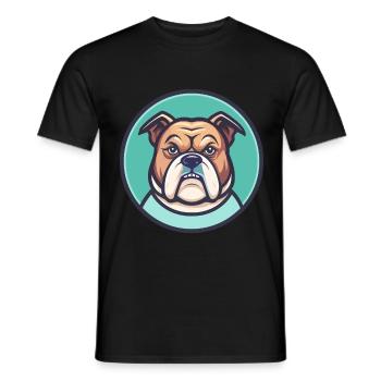 Serrano Bulldogge Hunderasse Cartoon Kawaii Clipart - Männer T-Shirt - Schwarz - Vorne - AI Model Male 178 light (178cm)
