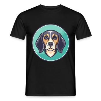 Cinghalais Chien Chien Race Dessin Animé Kawaii Clipart Animal de compagnie - T-shirt homme - noir - Devant - AI Model Male 178 light (178cm)