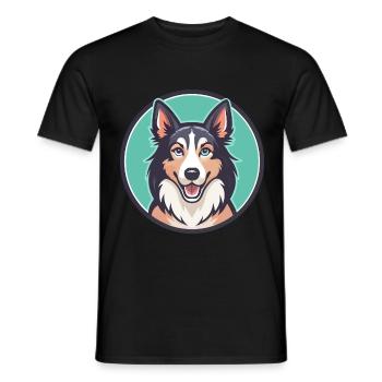 Slovensky Kopov Hunderasse Cartoon Kawaii Clipart - Männer T-Shirt - Schwarz - Vorne - AI Model Male 178 light (178cm)