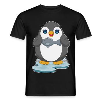 Pinguin Fisch - Männer T-Shirt - Schwarz - Vorne - AI Model Male 178 light (178cm)