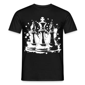 Schach Läufer und König - Männer T-Shirt - Schwarz - Vorne - AI Model Male 178 light (178cm)