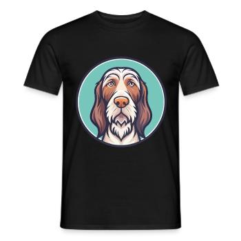 Spinone Italiano Dog Breed Cartoon Kawaii Clipart - Men's T-Shirt - black - Front - AI Model Male 178 light (178cm)
