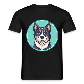 Strellufstover Hunderasse Cartoon Kawaii Clipart - Männer T-Shirt - Schwarz - Vorne - AI Model Male 178 light (178cm)