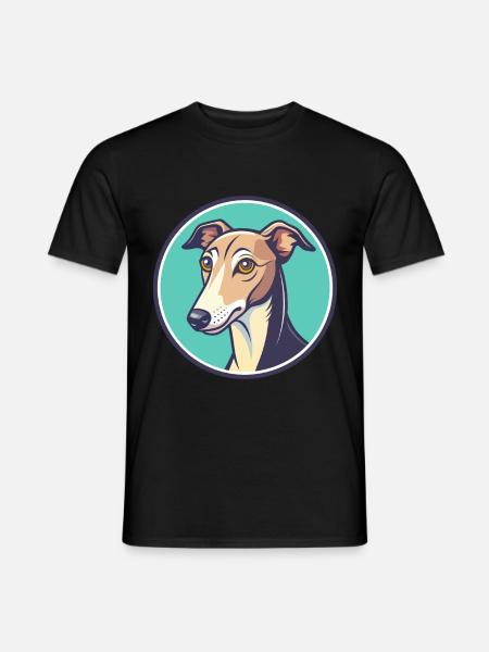 Whippet Hund Rasse Cartoon Figur Kawaii Clipart - Männer T-Shirt - Schwarz