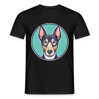 Uruguayan Cimarron Dog Breed Cartoon Kawaii - Men's T-Shirt - black - Front - AI Model Male 178 light (178cm)