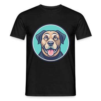 Tosa Hunderasse Cartoon Kawaii Clipart Illustration - Männer T-Shirt - Schwarz - Vorne - AI Model Male 178 light (178cm)
