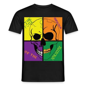 Skull of the Apocalypse - Men's T-Shirt - black - Front - AI Model Male 178 light (178cm)