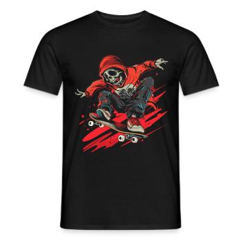 Lustiges Skateboarden - Männer T-Shirt - Schwarz - Vorne - AI Model Male 178 light (178cm)