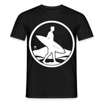 Surfer Logo - Männer T-Shirt - Schwarz - Vorne - AI Model Male 178 light (178cm)